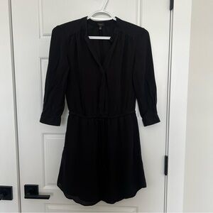 Babaton Silk Black Long-Sleeve Dress